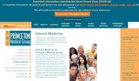 
							         Internal Medicine | Princeton Medical Group, PA								  
							    