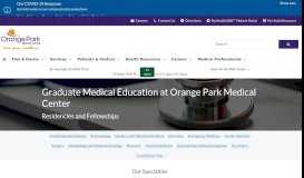
							         Internal Medicine Residency | Orange Park Medical Center								  
							    