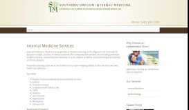 
							         Internal Medicine Services - Southern Oregon Internal Medicine								  
							    