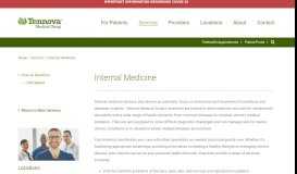 
							         Internal Medicine | Tennova Medical Group								  
							    