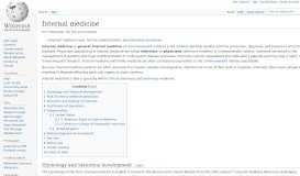 
							         Internal medicine - Wikipedia								  
							    