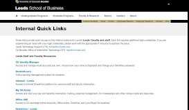 
							         Internal Quick Links | Leeds School of Business | University of ...								  
							    