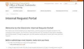 
							         Internal Request Portal | Trademark Licensing | The University of ...								  
							    