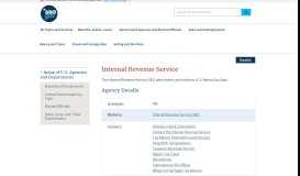 
							         Internal Revenue Service | USAGov								  
							    