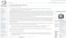 
							         Internal Revenue Service - Wikipedia								  
							    