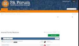 
							         Internal/Family Medicine - Physician Assistant Forum								  
							    