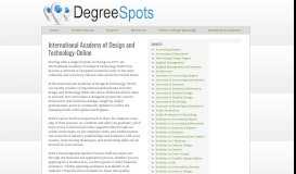 
							         International Academy of Design and Technology-Online - Degree Spots								  
							    