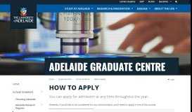 
							         International Admission and Scholarship Application | Adelaide ...								  
							    