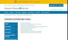 
							         International Admission Forms | University of Houston-Clear Lake								  
							    