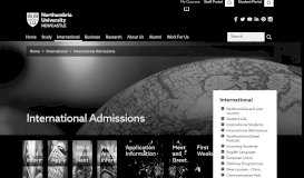 
							         International Admissions - Northumbria University								  
							    