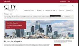 
							         International agents | City, University of London								  
							    