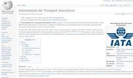 
							         International Air Transport Association - Wikipedia								  
							    