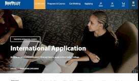 
							         International Application | Bow Valley College								  
							    
