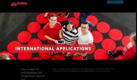 
							         International applications - Griffith University								  
							    