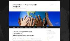
							         International Baccalaureate Program | Collège Sturgeon Heights ...								  
							    