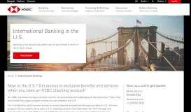 
							         International Banking - New to USA - HSBC Bank USA								  
							    