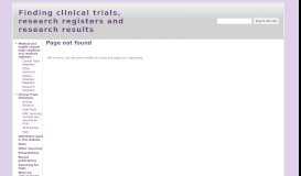 
							         International Clinical Trials Registry Platform (ICTRP) - Finding clinical ...								  
							    