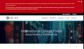 
							         International College Portal - More Info | OCAS								  
							    