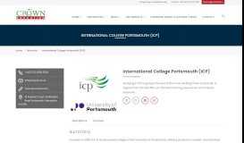 
							         International College Portsmouth (ICP) - Crown Education								  
							    