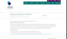 
							         International College Portsmouth (ICP) - MyPort								  
							    