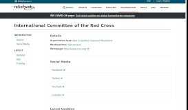 
							         International Committee of the Red Cross | ReliefWeb								  
							    