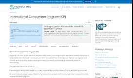 
							         International Comparison Program (ICP) - World Bank Group								  
							    