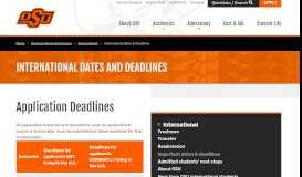 
							         International Dates & Deadlines | Oklahoma State University								  
							    