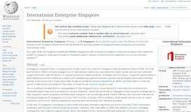 
							         International Enterprise Singapore - Wikipedia								  
							    