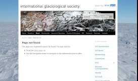 
							         International Glaciological Society (IGS) » About the IGS								  
							    