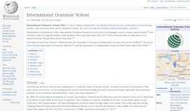 
							         International Grammar School - Wikipedia								  
							    