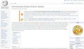 
							         International Indian School, Riyadh - Wikipedia								  
							    