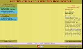 
							         International Laser Physics Portal								  
							    