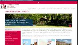 
							         International - Liverpool Hope University								  
							    