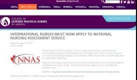
							         International nurses must now apply to National Nursing Assessment ...								  
							    