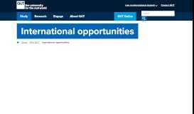 
							         International opportunities - QUT								  
							    