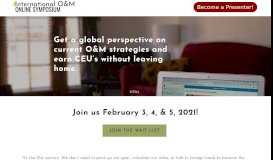 
							         International Orientation and Mobility Online Symposium								  
							    