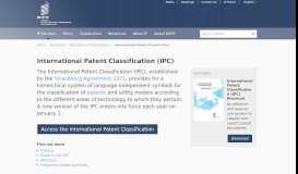 
							         International Patent Classification (IPC) - WIPO								  
							    