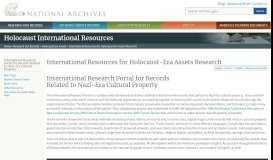 
							         International Research Portal for Records Related ... - National Archives								  
							    