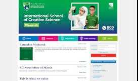 
							         International School of Creative Sciences - Portal								  
							    