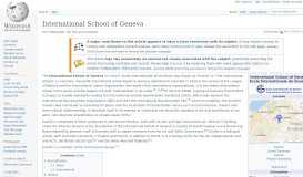 
							         International School of Geneva - Wikipedia								  
							    