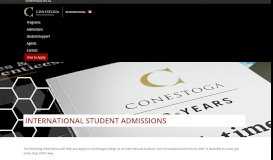 
							         International Student Admissions - Apply to Conestoga College in ...								  
							    