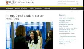
							         International Student Careers | UNSW Current Students								  
							    