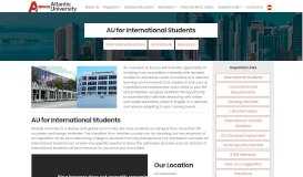 
							         International Students | Atlantis University								  
							    