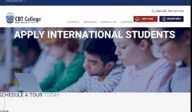 
							         International Students - CBT College								  
							    