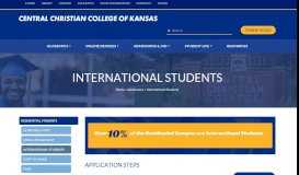 
							         International Students - Central Christian College of Kansas								  
							    