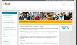 
							         International Students How to Apply - SOAS								  
							    