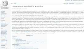 
							         International students in Australia - Wikipedia								  
							    