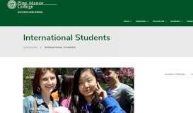 
							         International Students | Pine Manor College								  
							    