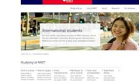 
							         International students - RMIT University								  
							    