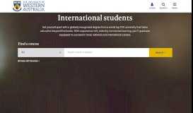 
							         International students - UWA Future Students - The University of ...								  
							    